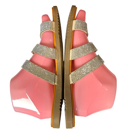 STEVE MADDEN ‘Melzy’ 3 Strap Rhinestone Sandals  7.5M  Formal Bling NightOut - Picture 8 of 12